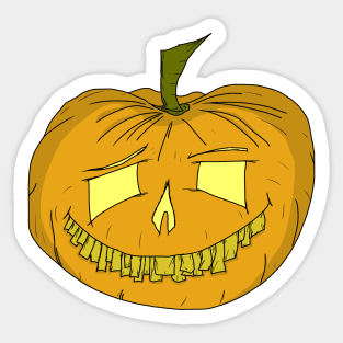 Halloween Jack O Lantern Evil Creepy Teeth Sticker